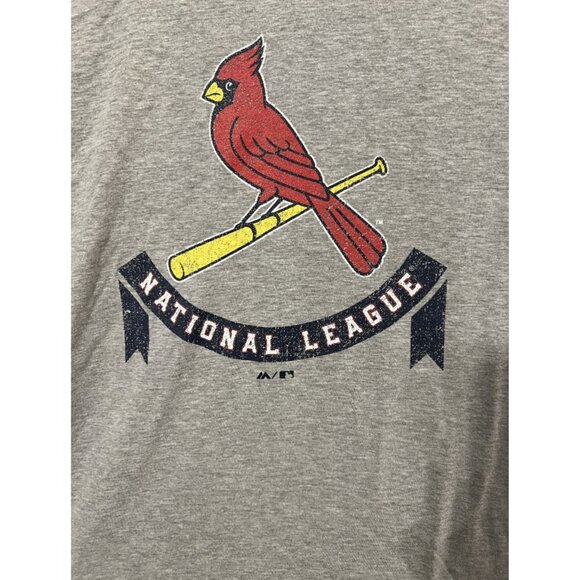 St Louis Cardinals Shirt Mens Large MLB Gray Baseball National League Tee NEW - Picture 2 of 5